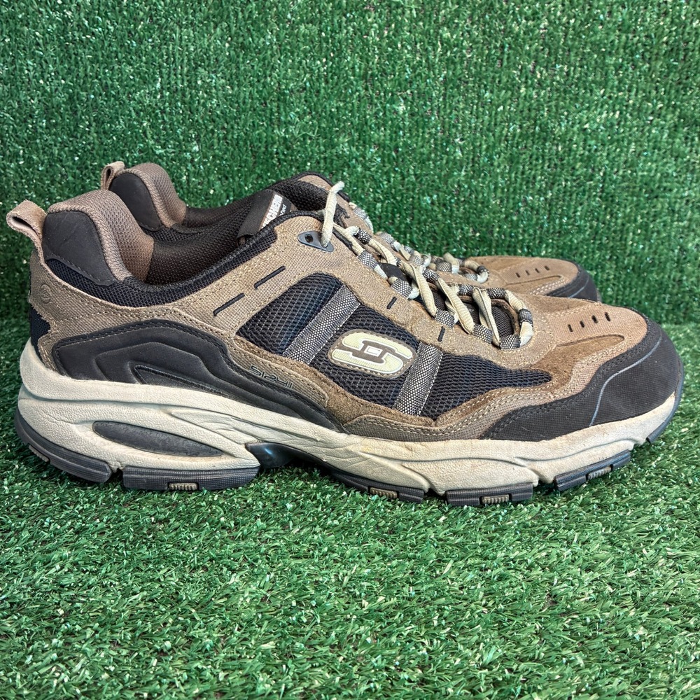 Skechers Vigor 2.0 Trait Outdoor Athletic Training Sneakers Brown Mens 13 Wide